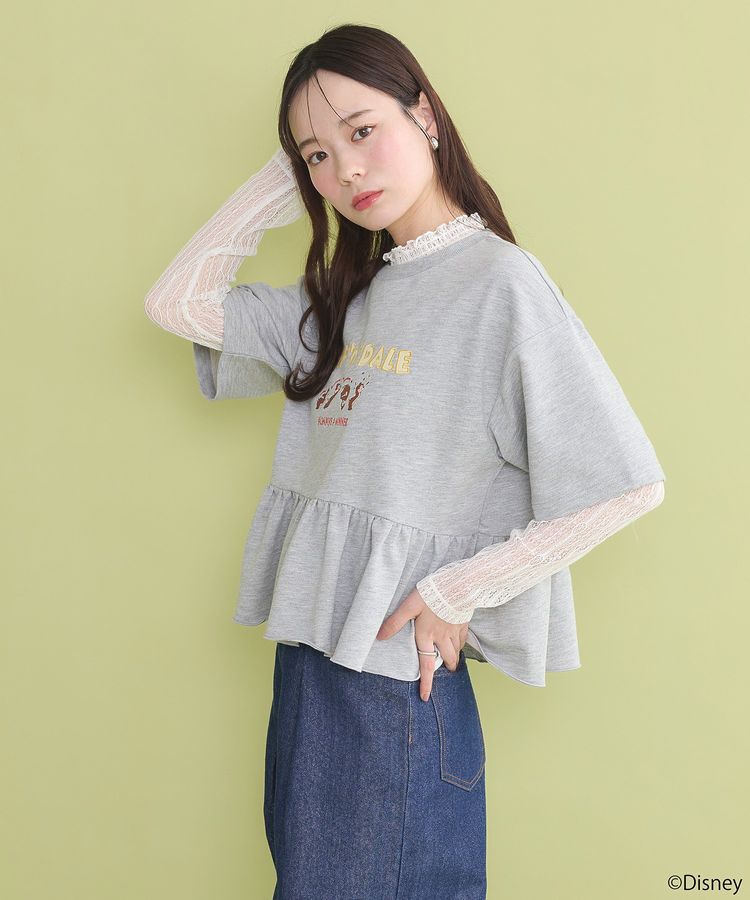 earth music&ecology「チップ&デール/フリル裏毛プルオーバー」|Tシャツ・カットソー|