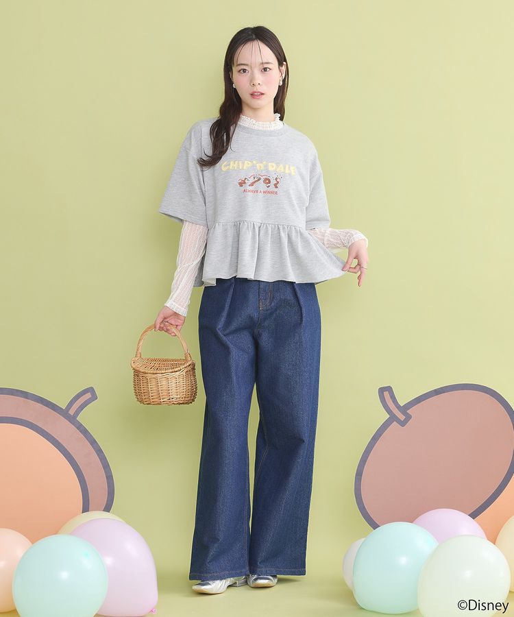 earth music&ecology「チップ&デール/フリル裏毛プルオーバー」|Tシャツ・カットソー|