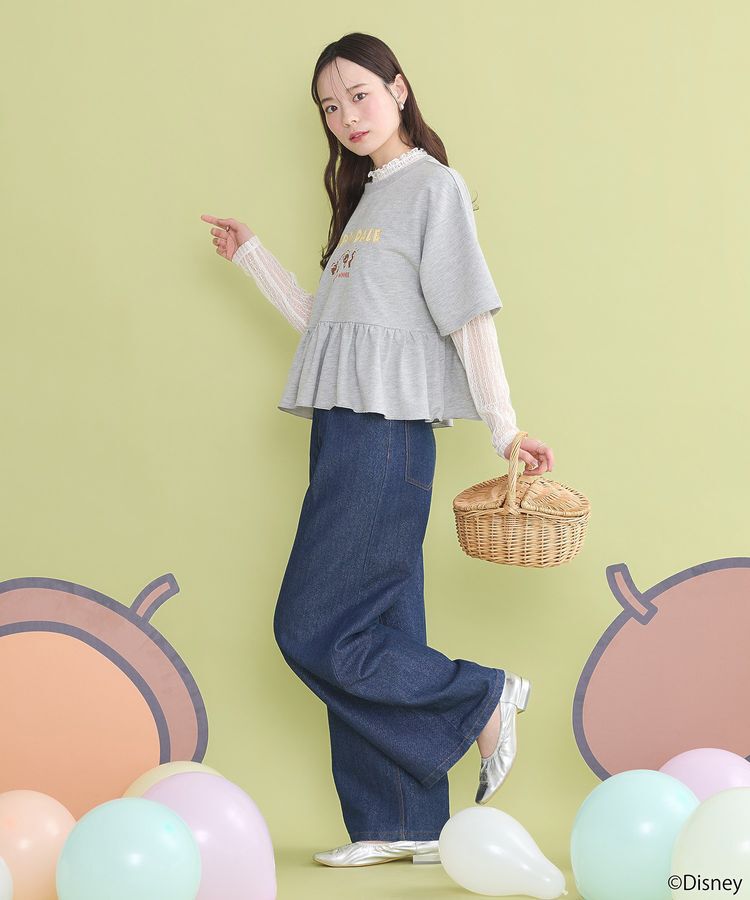 earth music&ecology「チップ&デール/フリル裏毛プルオーバー」|Tシャツ・カットソー|