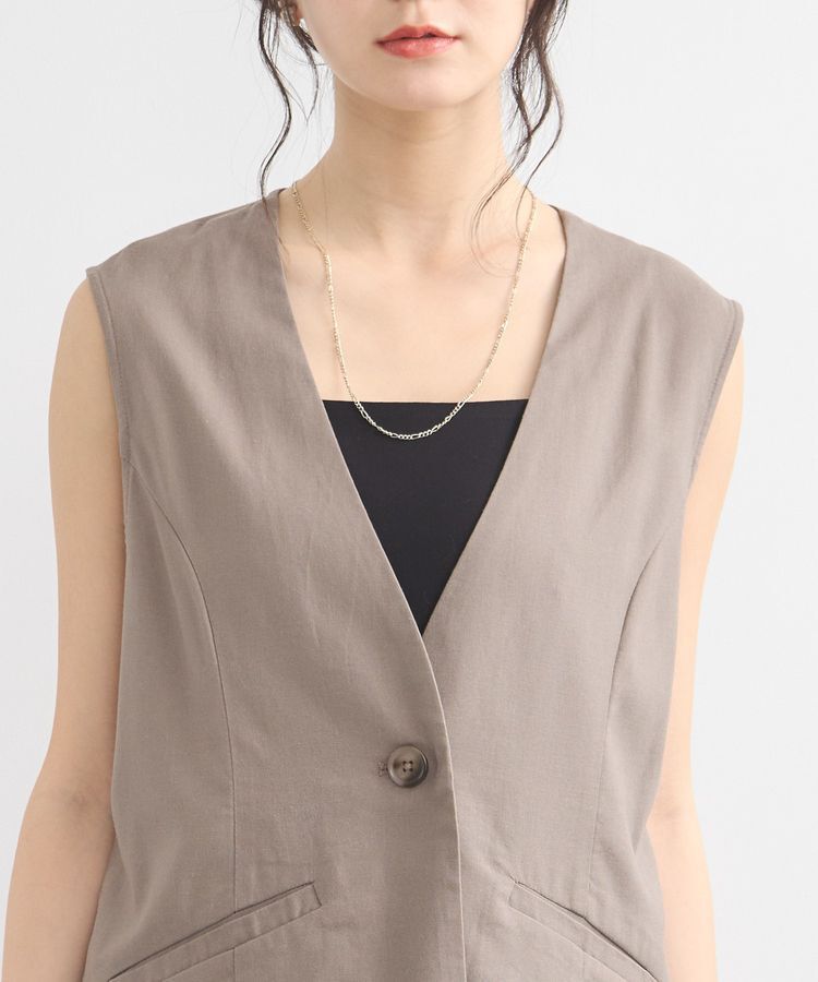 earth music&ecology「リラックスジレ / リネン混」|ベスト・ジレ|