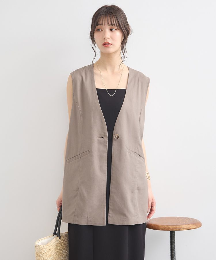 earth music&ecology「リラックスジレ / リネン混」|ベスト・ジレ|