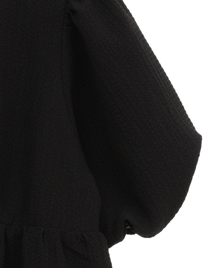 earth music&ecology「バックリボンパフスリーブミニワンピース」|ワンピース|