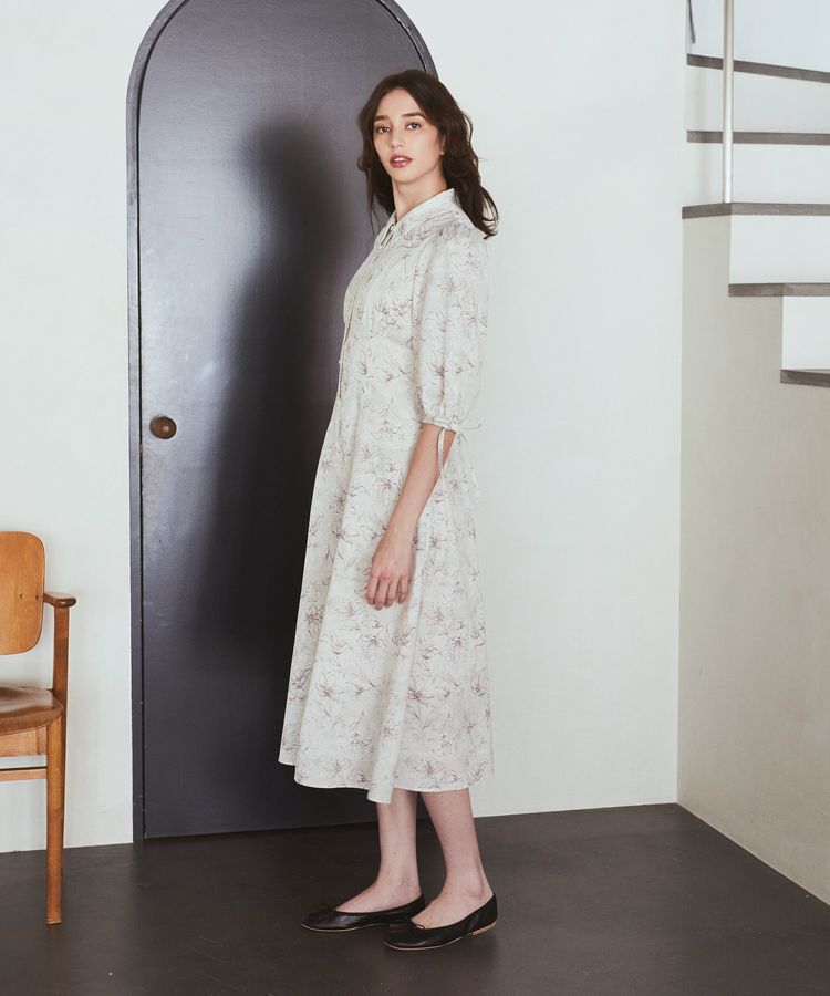 Maison de FLEUR Petite Robe「はしごレースシャツワンピース」|ワンピース|