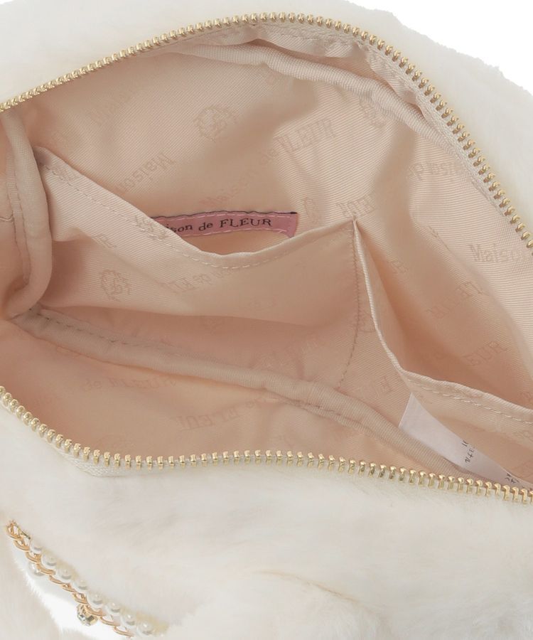 Maison de FLEUR「チャーム付きファー2Wayボストンバッグ」|ハンドバッグ|