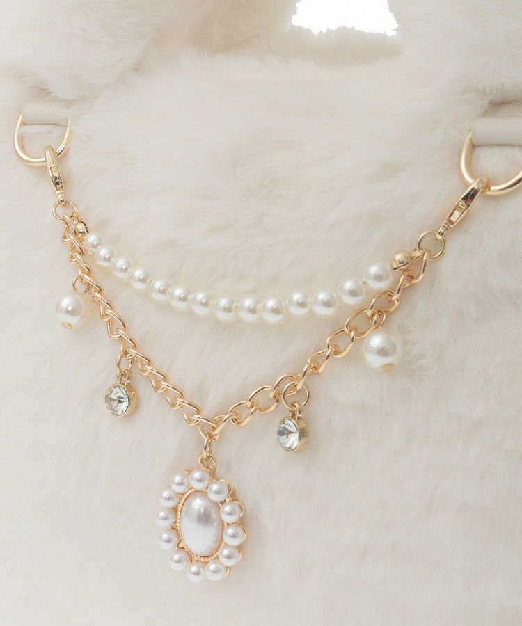 Maison de FLEUR「チャーム付きファー2Wayボストンバッグ」|ハンドバッグ|