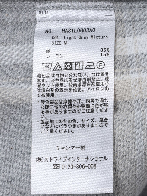  「BIGチェックシャツチュニック2」|チュニック|