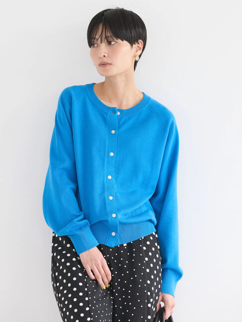 AMERICAN HOLIC「UVカットクルーネックニットカーディガン」|カーディガン|Blue