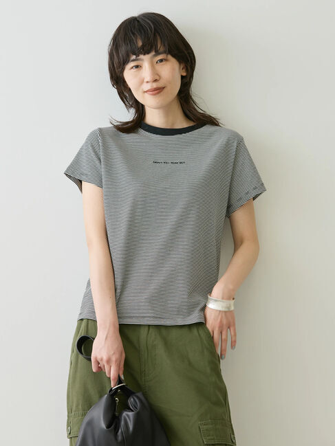 AMERICAN HOLIC「刺繍ロゴボーダープルオーバー」|Tシャツ・カットソー|