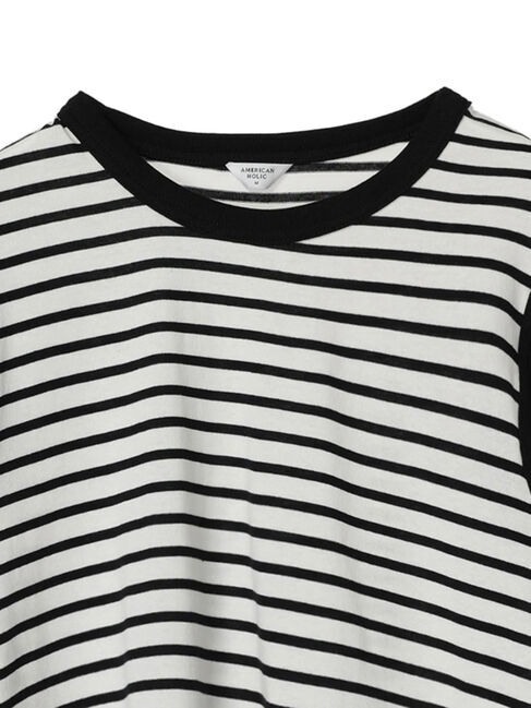 AMERICAN HOLIC「バイカラーボーダーカットプルオーバー」|Tシャツ・カットソー|