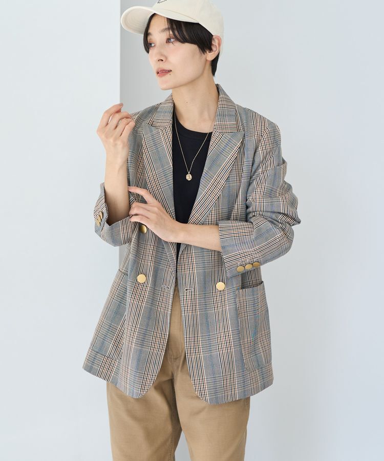 AMERICAN HOLIC「Wボタンテーラードジャケット」|テーラードジャケット|チェック