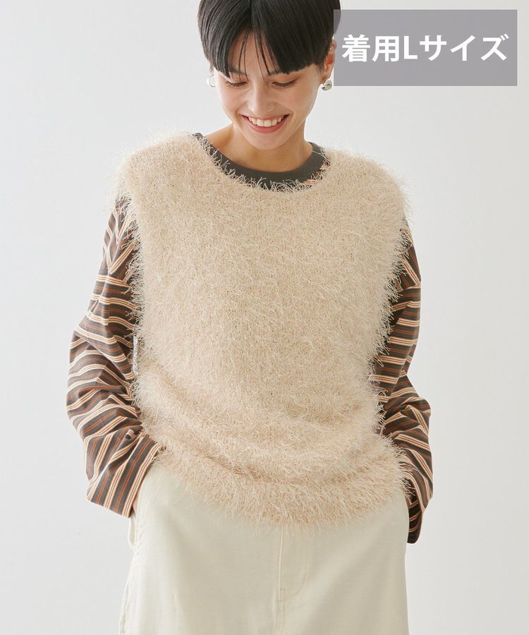 AMERICAN HOLIC「【選べる丈2サイズ】前後2wayシャギーベスト」|ベスト・ジレ|