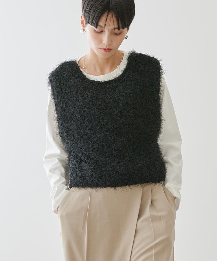 AMERICAN HOLIC「【選べる丈2サイズ】前後2wayシャギーベスト」|ベスト・ジレ|