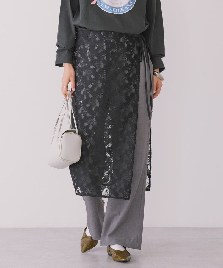 AMERICAN HOLIC「ラップレーススカート」|スカート|Black