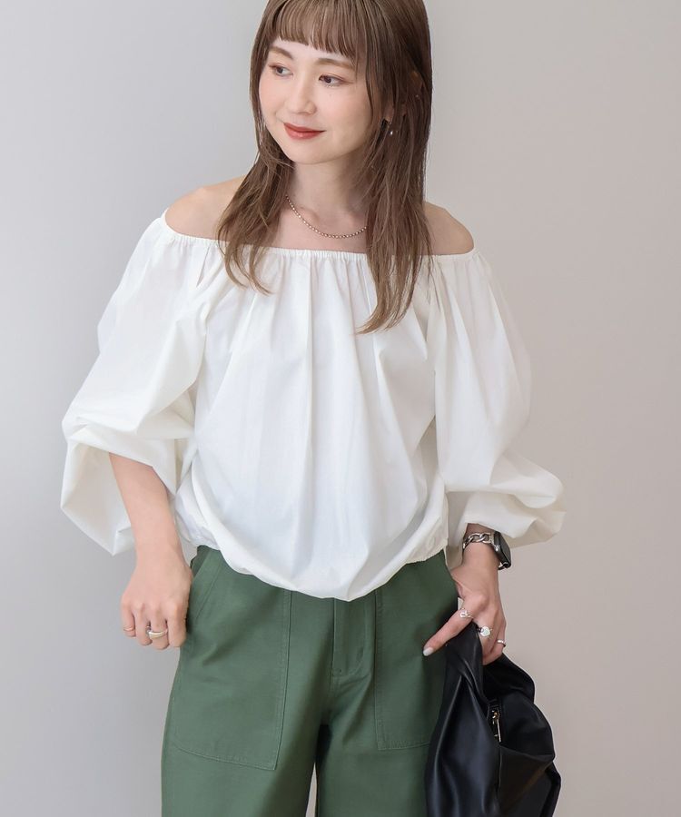 AMERICAN HOLIC「イージーケアオフショルダーギャザーブラウス」|シャツ・ブラウス|