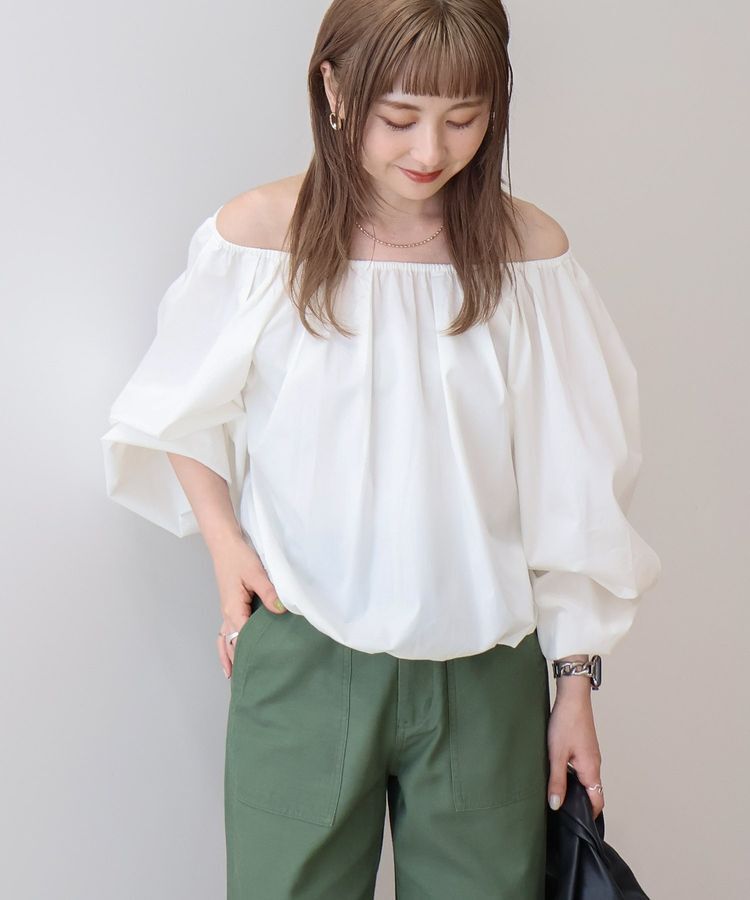 AMERICAN HOLIC「イージーケアオフショルダーギャザーブラウス」|シャツ・ブラウス|