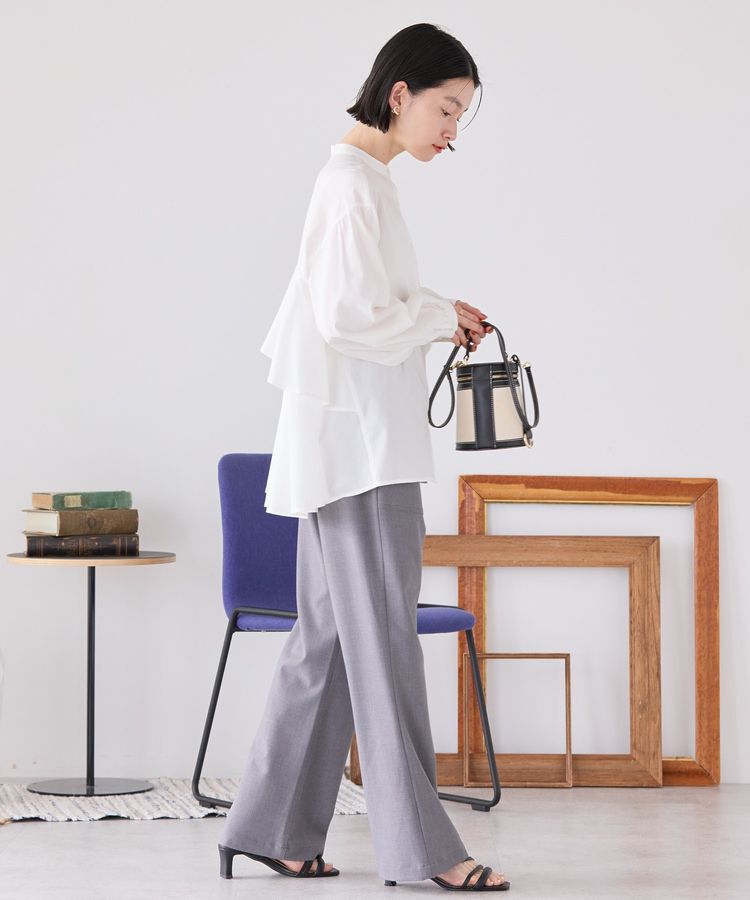 AMERICAN HOLIC「バックフリルバンドカラーシャツ」|シャツ・ブラウス|