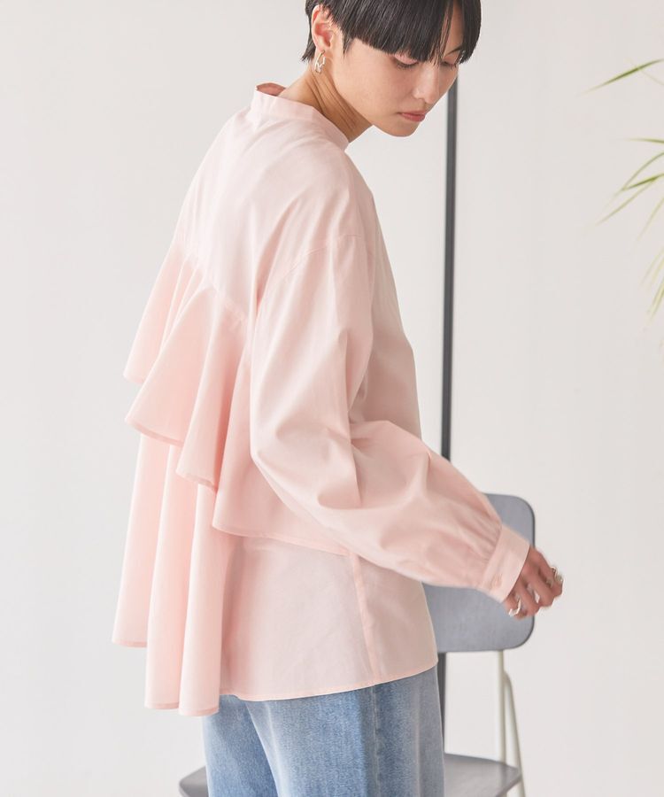 AMERICAN HOLIC「バックフリルバンドカラーシャツ」|シャツ・ブラウス|