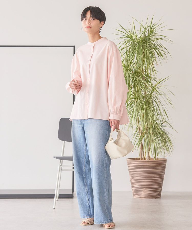 AMERICAN HOLIC「バックフリルバンドカラーシャツ」|シャツ・ブラウス|