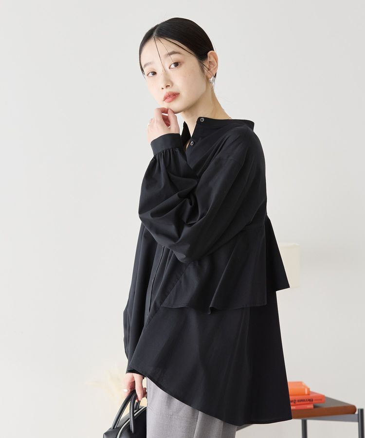 AMERICAN HOLIC「バックフリルバンドカラーシャツ」|シャツ・ブラウス|