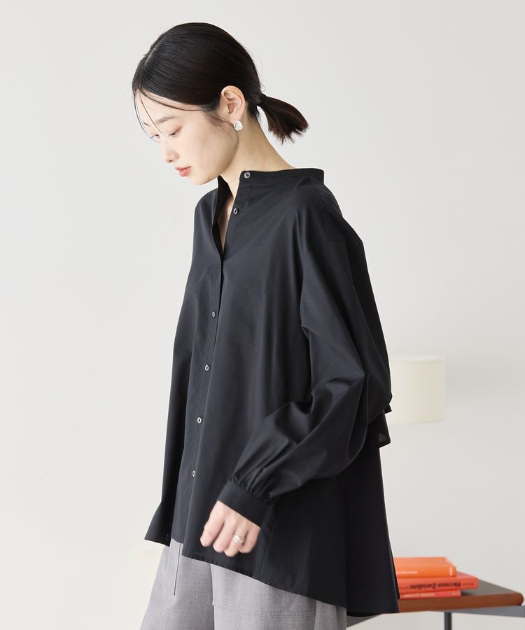 AMERICAN HOLIC「バックフリルバンドカラーシャツ」|シャツ・ブラウス|