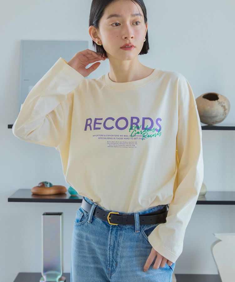 AMERICAN HOLIC「RECORDSロングTシャツ/チュニック」|Tシャツ・カットソー|