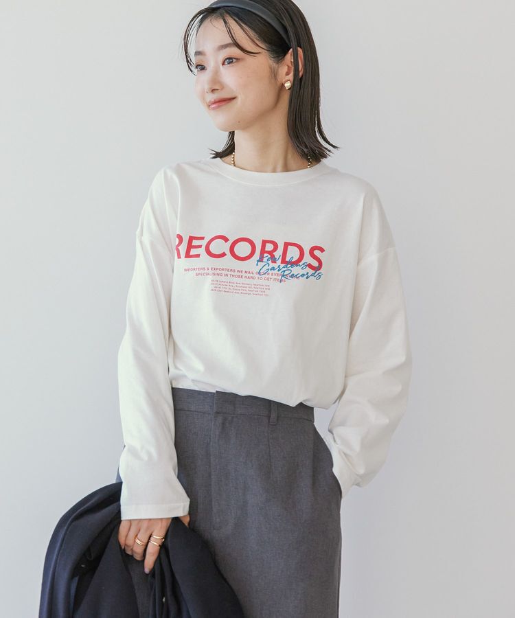 AMERICAN HOLIC「RECORDSロングTシャツ/チュニック」|Tシャツ・カットソー|