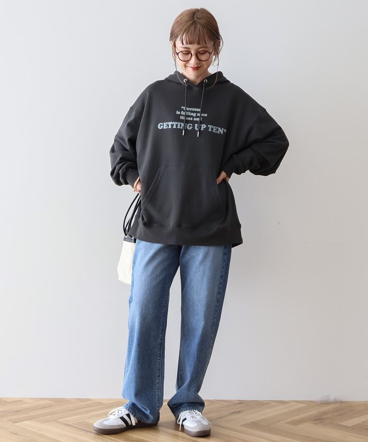 AMERICAN HOLIC「フロッキーロゴプリント裏毛パーカー」|スウェット・ジャージ|