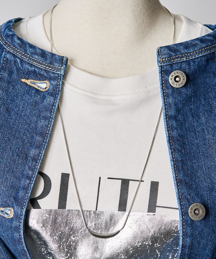 AMERICAN HOLIC「ステンレス スマイルバーネックレス」|ネックレス|