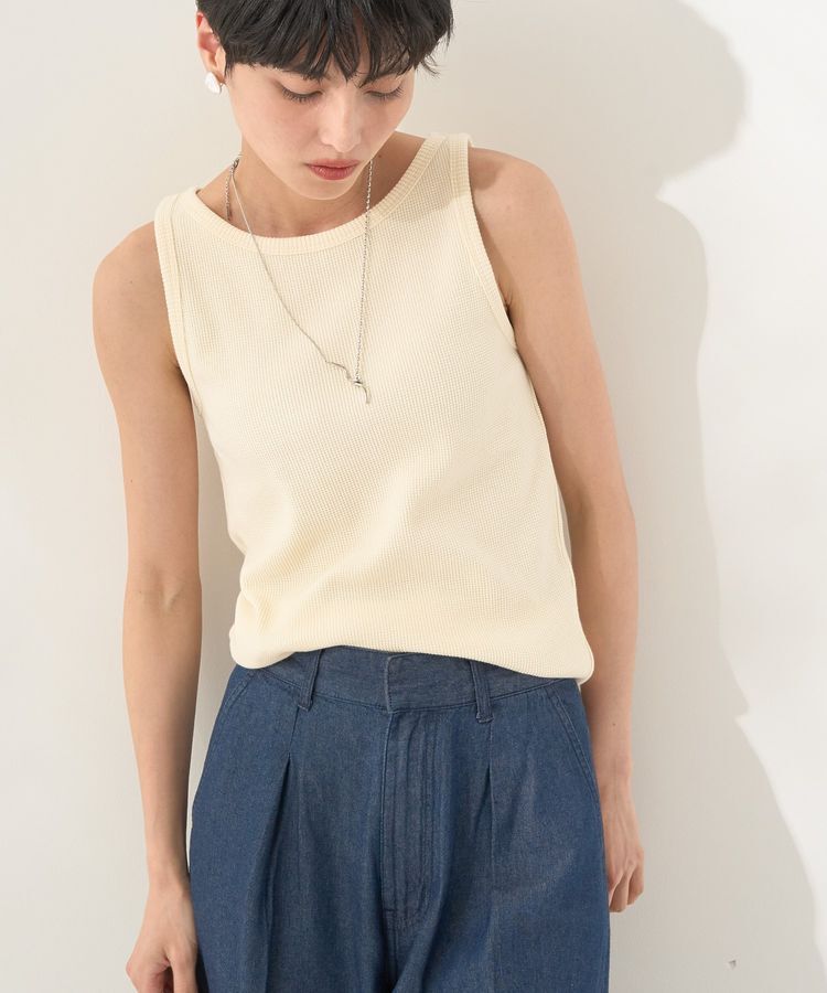 AMERICAN HOLIC「ワッフルタンクトップ」|インナー|Ecru