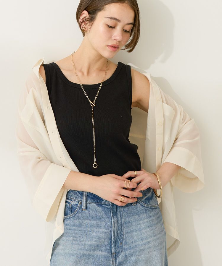 AMERICAN HOLIC「抗菌防臭テレコタンクトップ」|インナー|Black