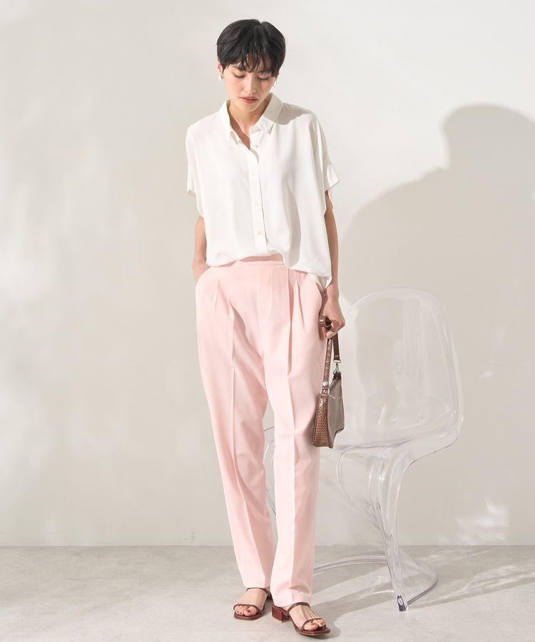 AMERICAN HOLIC「接触冷感タックフレンチスリーブシャツ」|シャツ・ブラウス|