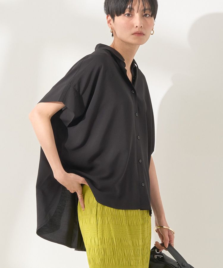 AMERICAN HOLIC「接触冷感タックフレンチスリーブシャツ」|シャツ・ブラウス|