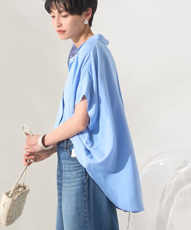 AMERICAN HOLIC「接触冷感タックフレンチスリーブシャツ」|シャツ・ブラウス|