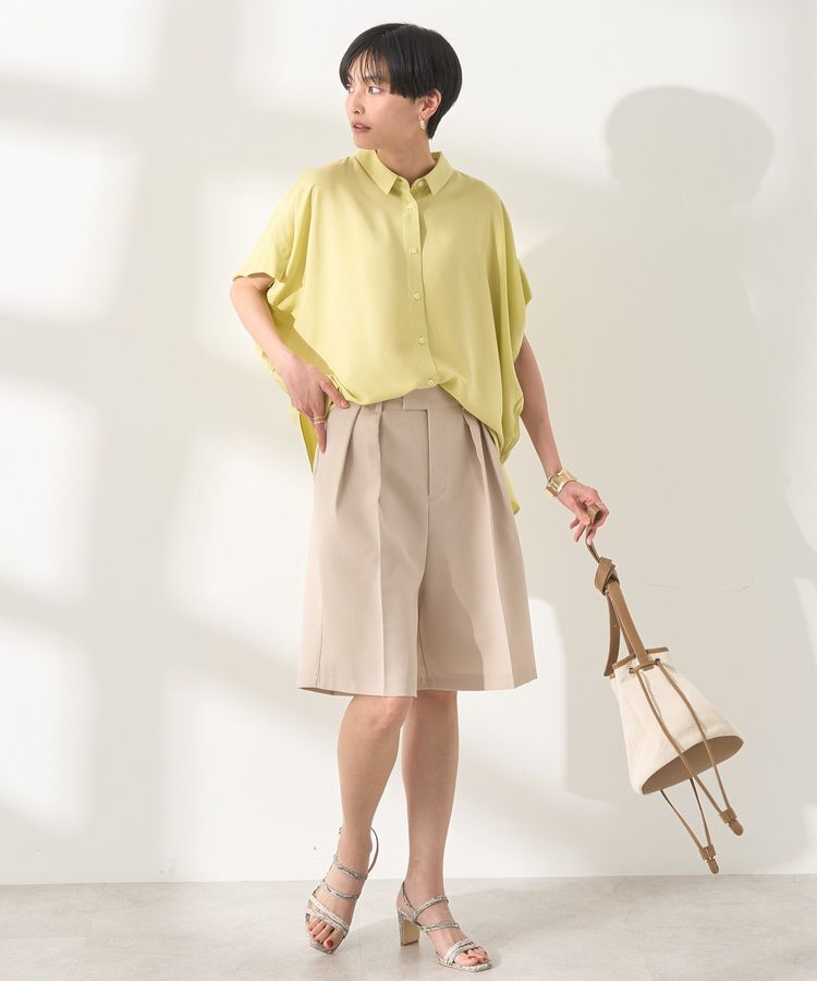 AMERICAN HOLIC「接触冷感タックフレンチスリーブシャツ」|シャツ・ブラウス|