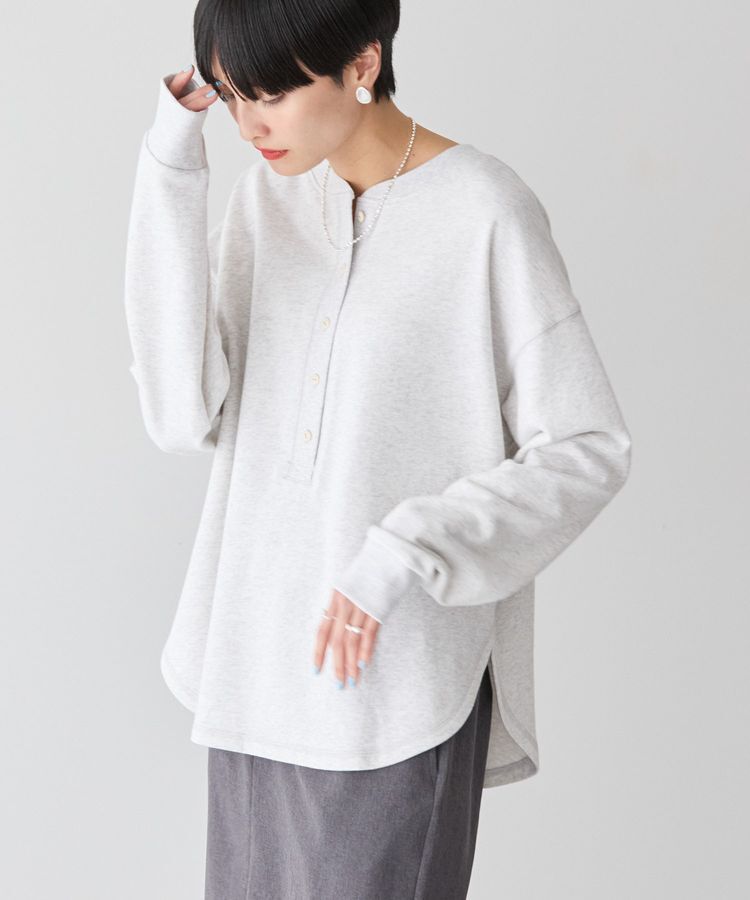 AMERICAN HOLIC「ヘンリーネックラウンドミニ裏毛プルオーバー」|スウェット・ジャージ|Oatmeal