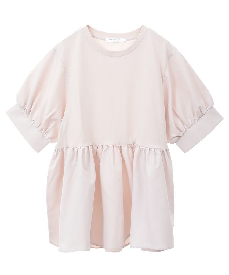 AMERICAN HOLIC「異素材切替ペプラムプルオーバー」|Tシャツ・カットソー|