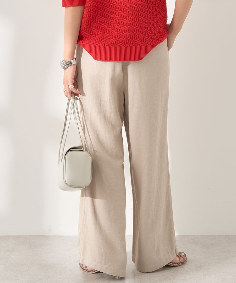 AMERICAN HOLIC「接触冷感リネンブレンドタックワイドパンツ」|その他|