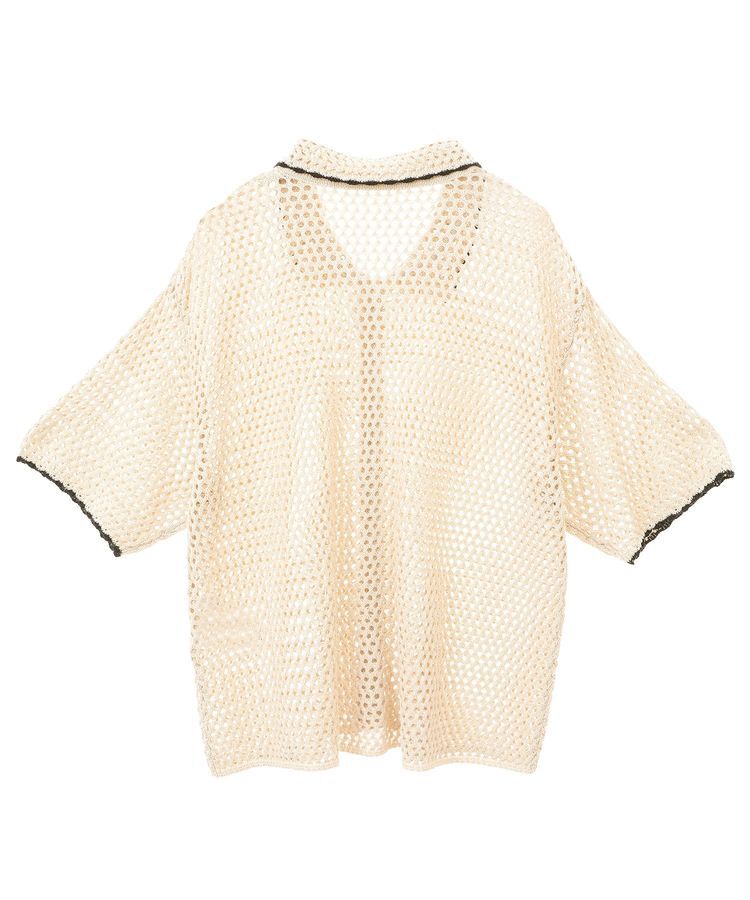 AMERICAN HOLIC「透かし編み襟付きニットカーディガン」|カーディガン|