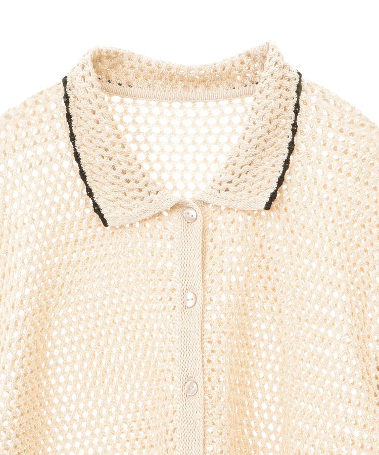 AMERICAN HOLIC「透かし編み襟付きニットカーディガン」|カーディガン|