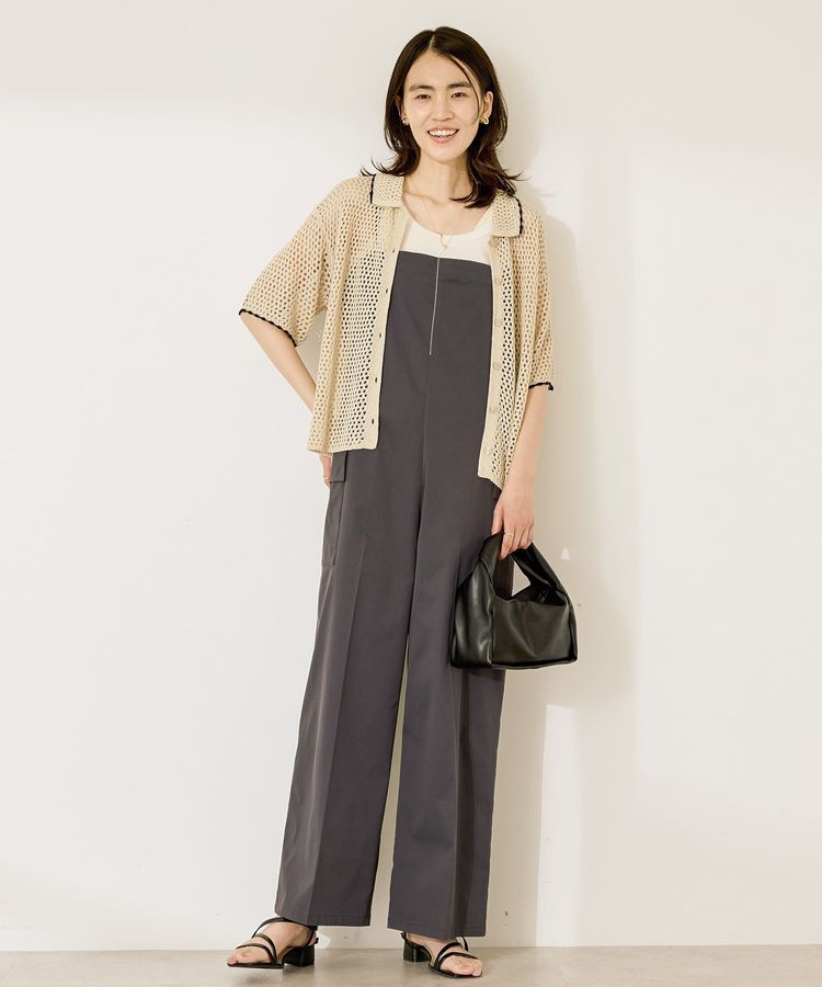 AMERICAN HOLIC「透かし編み襟付きニットカーディガン」|カーディガン|