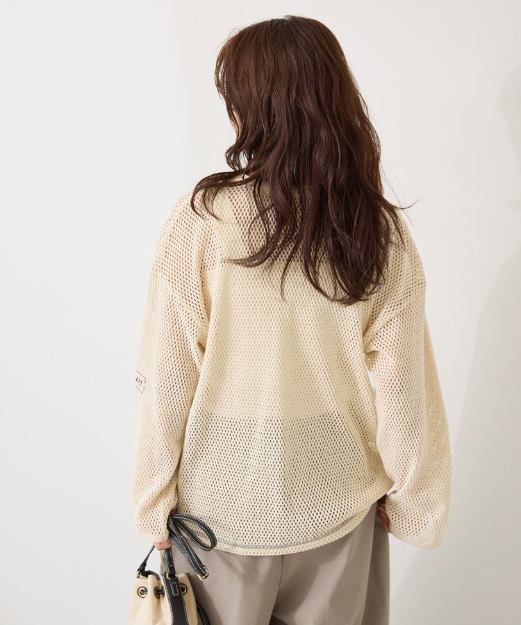 AMERICAN HOLIC「【WEB限定】ランダムロゴメッシュロングTシャツ/チュニック」|Tシャツ・カットソー|