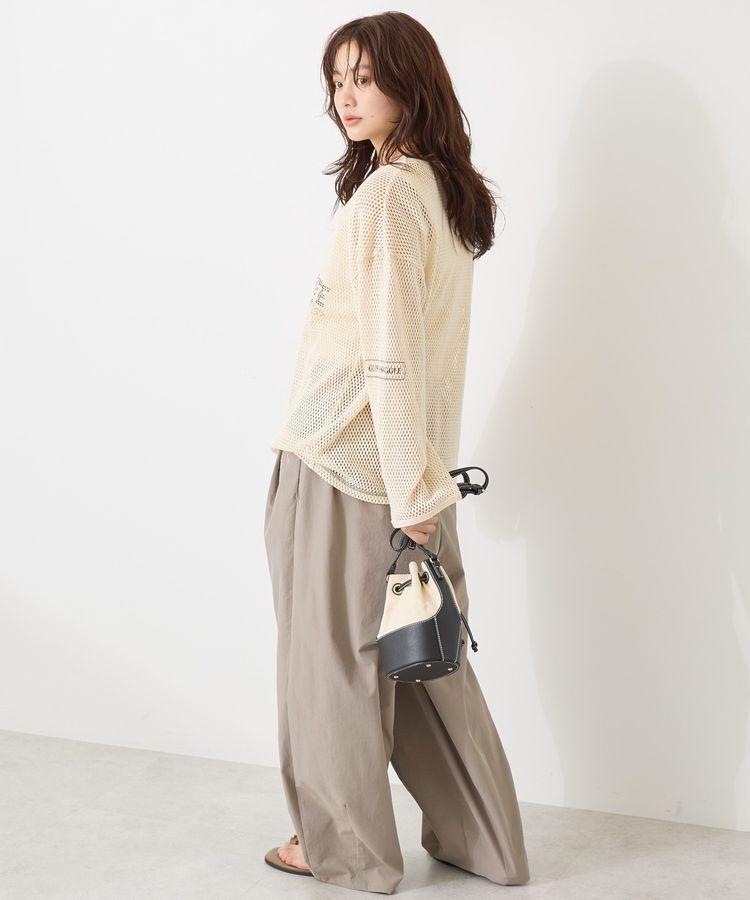 AMERICAN HOLIC「【WEB限定】ランダムロゴメッシュロングTシャツ/チュニック」|Tシャツ・カットソー|