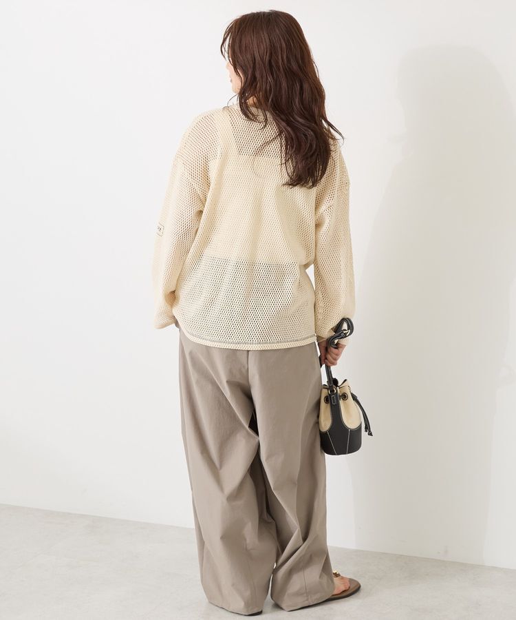 AMERICAN HOLIC「【WEB限定】ランダムロゴメッシュロングTシャツ/チュニック」|Tシャツ・カットソー|