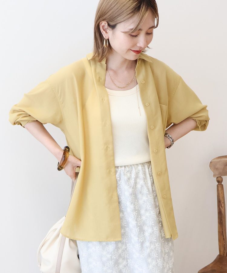 AMERICAN HOLIC「シアーボイルオーバーシルエットシャツ」|シャツ・ブラウス|Mustard