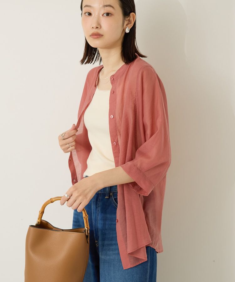 AMERICAN HOLIC「5分袖シアードルマンシャツ」|シャツ・ブラウス|