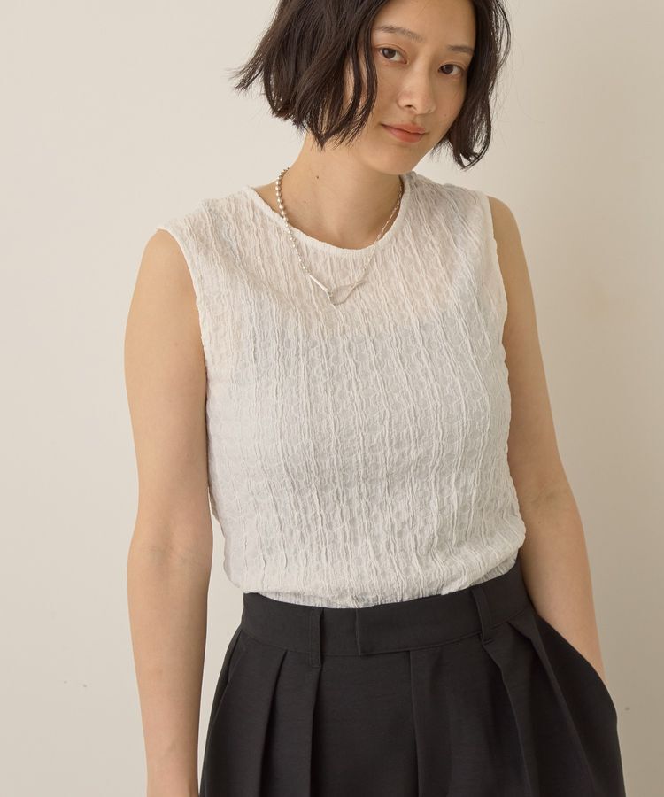 AMERICAN HOLIC「フクレジャガードノースリーブトップス」|Tシャツ・カットソー|