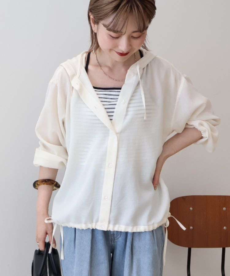 AMERICAN HOLIC「シアーフーディーシャツ」|シャツ・ブラウス|