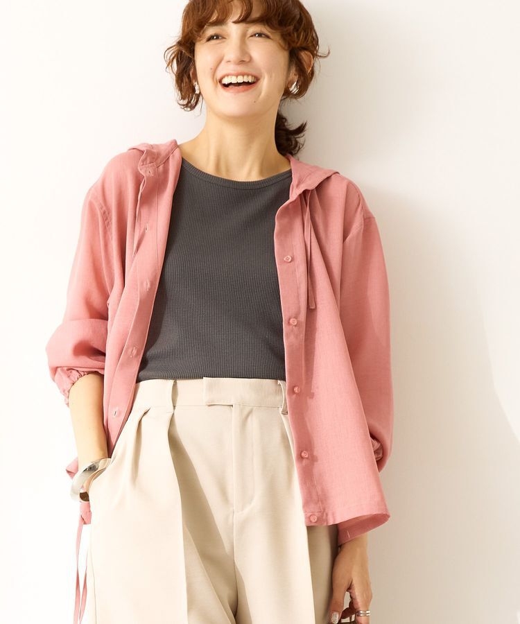 AMERICAN HOLIC「シアーフーディーシャツ」|シャツ・ブラウス|Pink