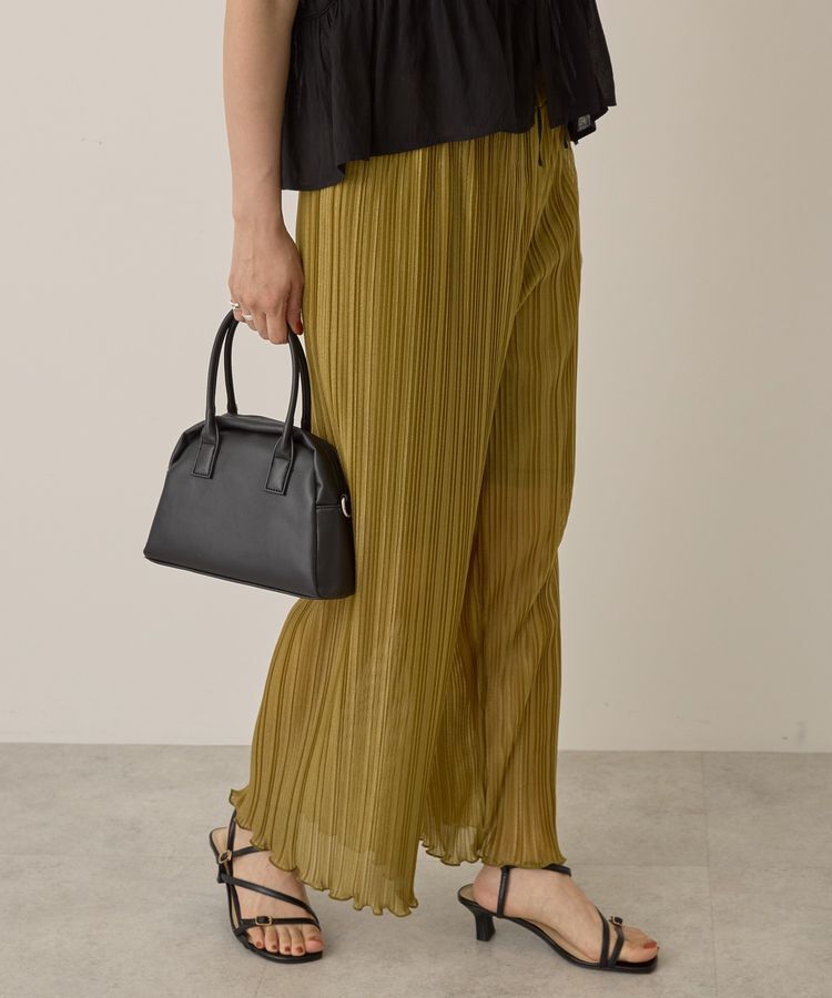 AMERICAN HOLIC「ラメプリーツパンツ」|その他|Green