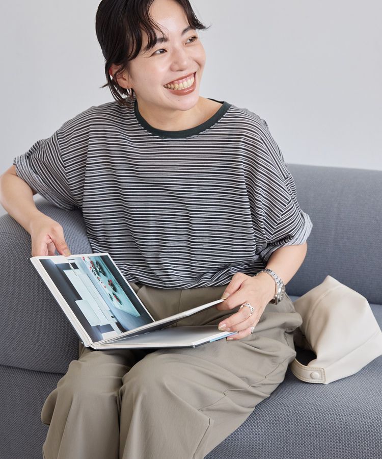 AMERICAN HOLIC「シアーレトロボーダー半袖プルオーバー」|Tシャツ・カットソー|